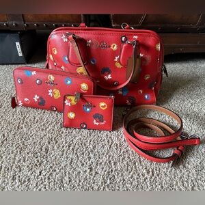 Coach Nolita Satchel in Floral Print bundle